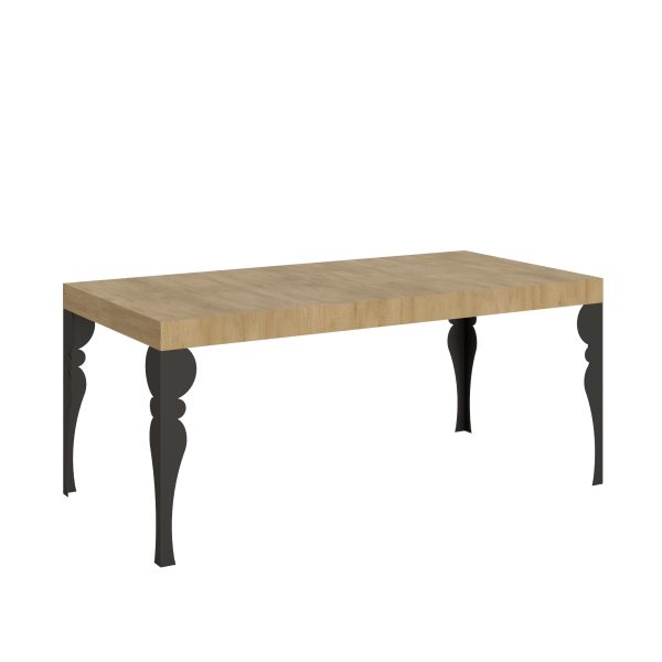 Tavolo Paxon Allungabile piano Quercia Natura 90x180 Allungato 284 telaio Antracite