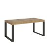 Tavolo allungabile 90x200/304 cm Tecno Quercia Natura telaio Antracite