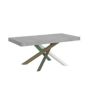 Tavolo Volantis Allungabile piano Cemento 90x180 Allungato 284 telaio 4/A
