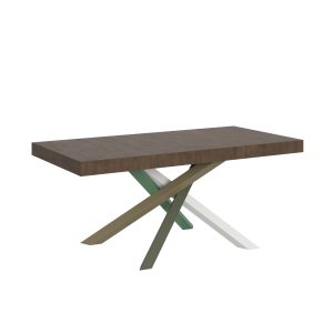 Tavolo Volantis Allungabile piano Noce 90x180 Allungato 284 telaio 4/A