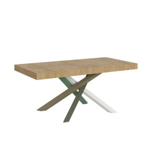 Tavolo Volantis Allungabile piano Quercia Natura 90x180 Allungato 284 telaio 4/A