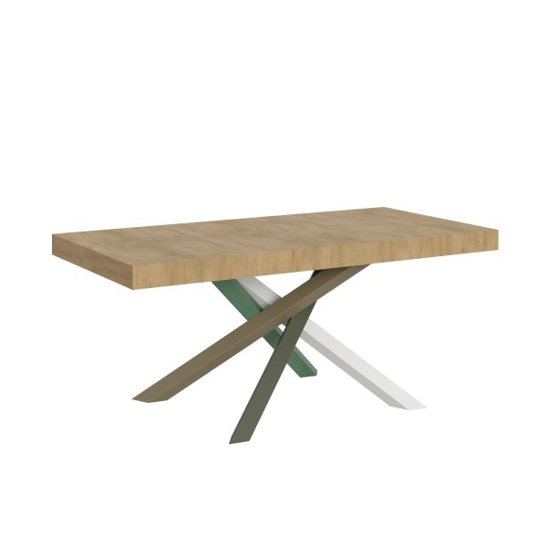 Tavolo Volantis Allungabile piano Quercia Natura 90x180 Allungato 284 telaio 4/A