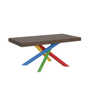 Tavolo Volantis Allungabile piano Noce 90x180 Allungato 440 telaio 4/B