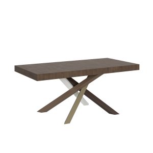 Tavolo Volantis Allungabile piano Noce 90x180 Allungato 440 telaio 4/C