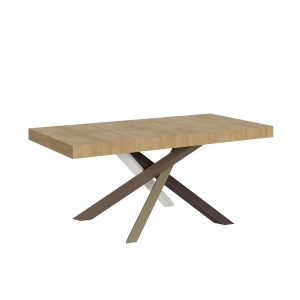Tavolo Volantis Allungabile piano Quercia Natura 90x180 Allungato 440 telaio 4/C