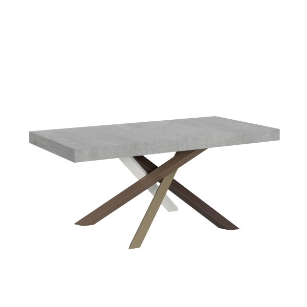 Tavolo Volantis Allungabile piano Cemento 90x180 Allungato 284 telaio 4/C
