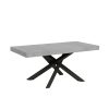 Tavolo Volantis Allungabile piano Cemento 90x180 Allungato 440 telaio Antracite