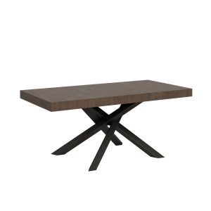 Tavolo Volantis Allungabile piano Noce 90x180 Allungato 284 telaio Antracite