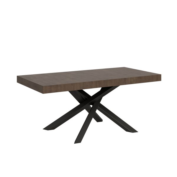 Tavolo Volantis Allungabile piano Noce 90x180 Allungato 284 telaio Antracite