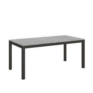 Tavolo everyday Evolution piano Cemento 90x180 Allungato 440 telaio Antracite