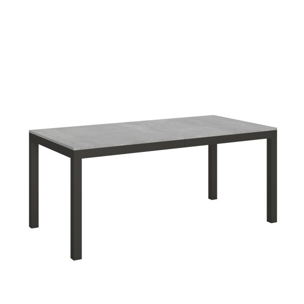Tavolo everyday Evolution piano Cemento 90x180 Allungato 440 telaio Antracite
