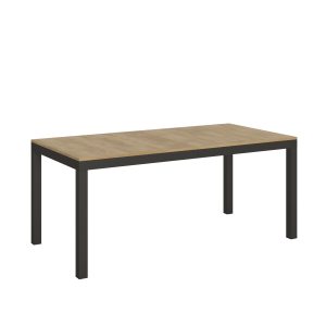 Tavolo everyday Evolution piano Quercia Natura 90x180 Allungato 440 telaio Antracite