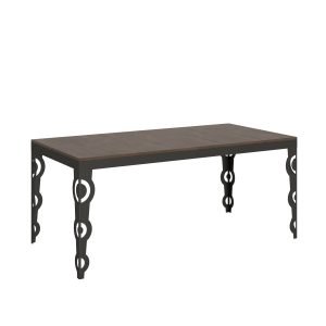 Tavolo Karamay Evolution piano Noce 90x180 Allungato 440 telaio Antracite