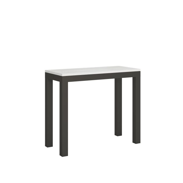 Consolle Everyday Small Evolution Bianco Frassino telaio Antracite