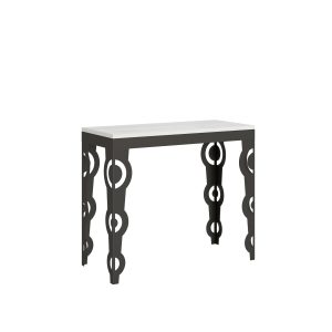 Consolle Karamay Small Evolution Bianco Frassino telaio Antracite