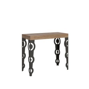 Consolle Karamay Premium Quercia Natura telaio Antracite