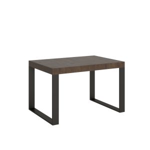 Tavolo Tecno Premium Allungabile piano Noce 90x130 Allungato 390 telaio Antracite