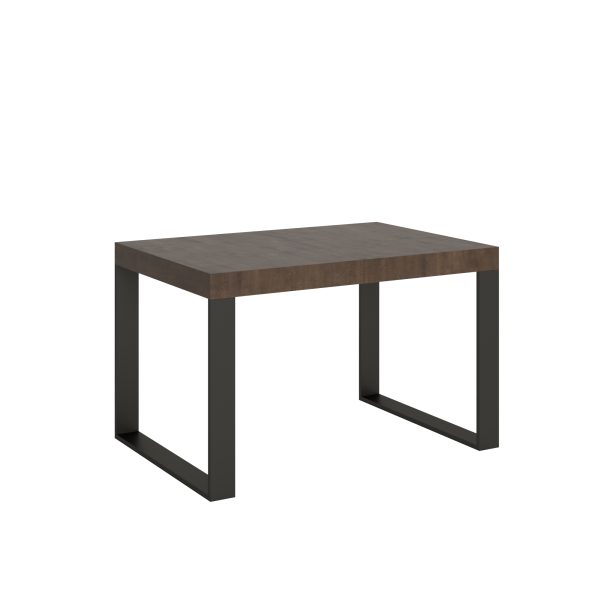 Tavolo Tecno Premium Allungabile piano Noce 90x130 Allungato 390 telaio Antracite