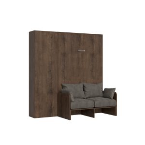 Letto 120 Sofà Kentaro Noce con colonna sx-dx