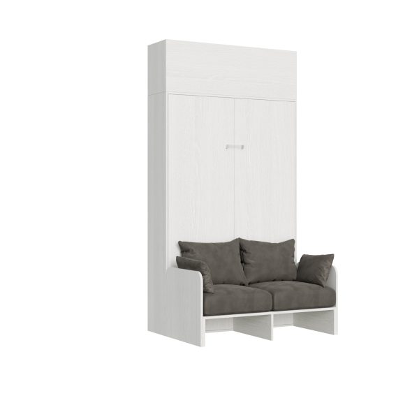 Letto 140 Sofà Kentaro Bianco Frassino con pensile vasistas