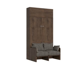 Letto 120 Sofà Kentaro Noce con pensile vasistas