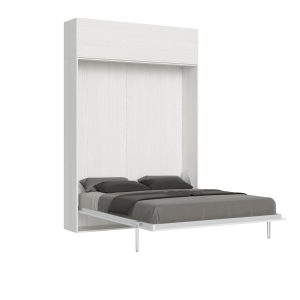 Letto matrimoniale Kentaro Bianco Frassino con pensile vasistas