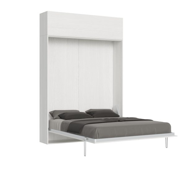 Letto matrimoniale Kentaro Bianco Frassino con pensile vasistas