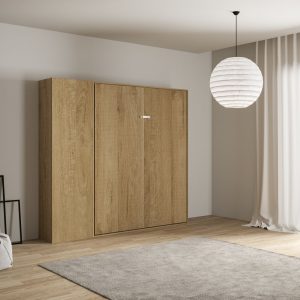 Letto matrimoniale Kentaro Quercia Natura con colonna sx-dx