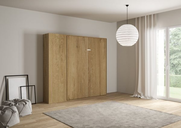 Letto matrimoniale Kentaro Quercia Natura con colonna sx-dx