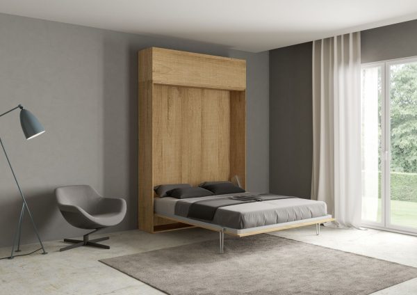 Letto matrimoniale Kentaro Quercia Natura con pensile vasistas - immagine 2