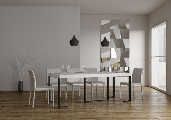 Consolle Futura Small Premium Bianco Frassino telaio Antracite - immagine 3