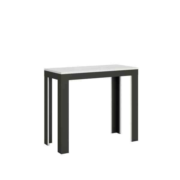 Consolle Linea Evolution Bianco Frassino gambe Antracite