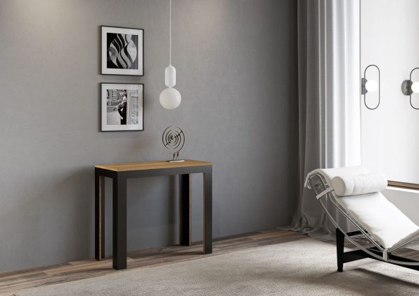 Consolle Linea Evolution Quercia Natura gambe Antracite - immagine 2