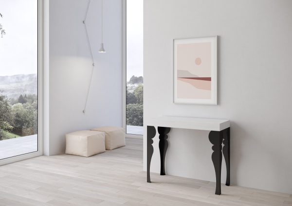 Consolle Paxon Bianco Frassino telaio Antracite - immagine 2