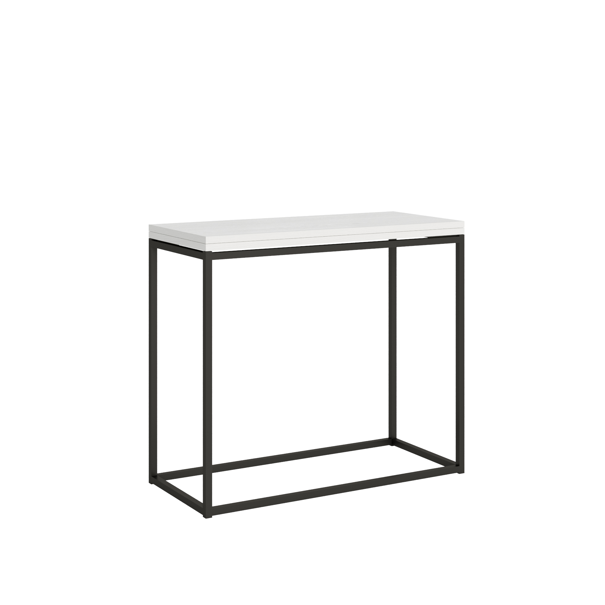 Itamoby Consolle Nordica Libra Bianco Frassino 90×45 Allungato 90×90 telaio Antracite