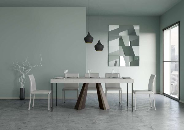 Consolle Diamante Premium Bianco Frassino telaio orso - immagine 3