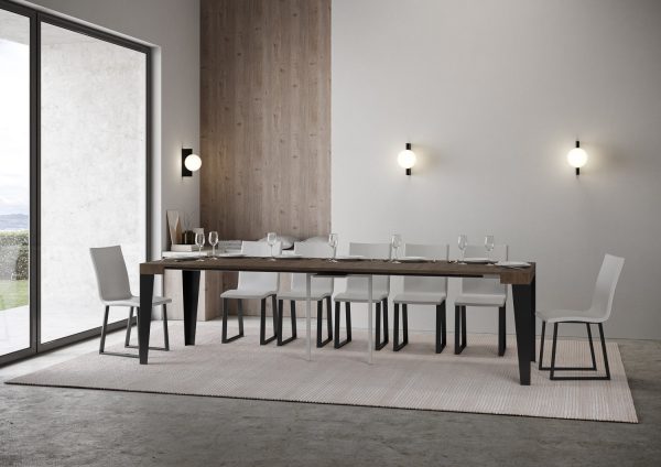 Consolle Flame Noce telaio Antracite - immagine 4