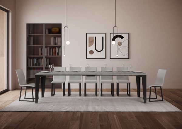 Consolle Flame Small Evolution Cemento telaio Antracite - immagine 4