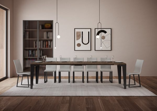 Consolle Flame Small Evolution Noce telaio Antracite - immagine 4