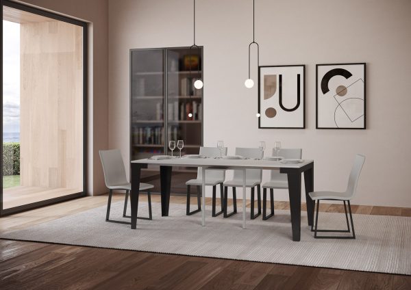 Consolle Flame Evolution Bianco Frassino telaio Antracite - immagine 3