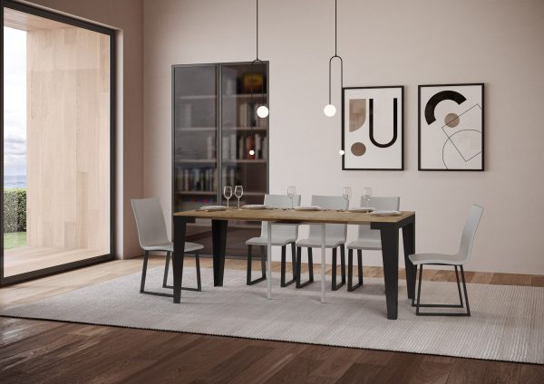 Consolle Flame Evolution Quercia Natura telaio Antracite - immagine 3