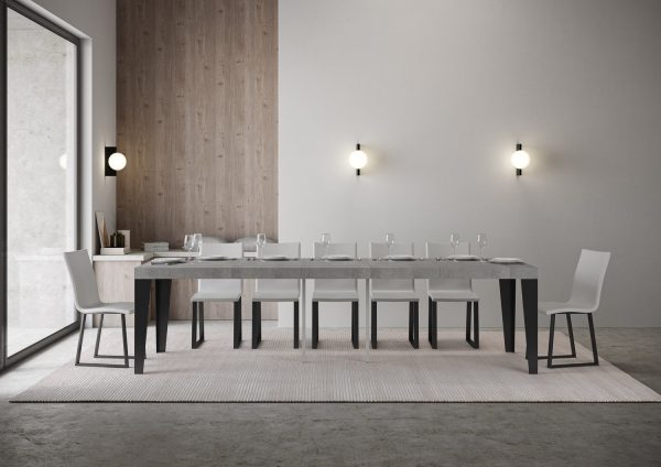 Consolle Flame Premium Cemento telaio Antracite - immagine 4