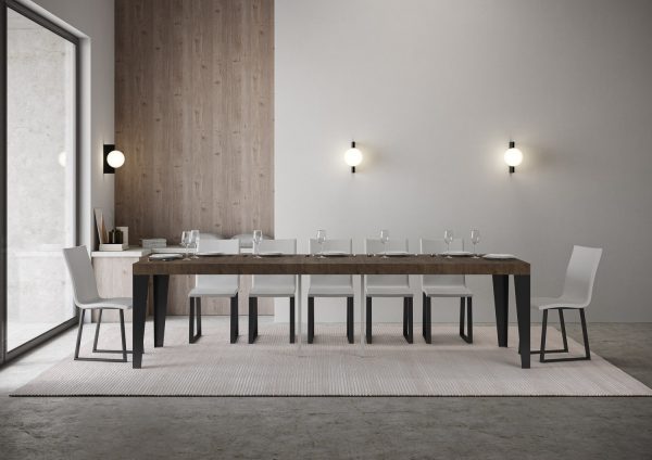 Consolle Flame Premium Noce telaio Antracite - immagine 4