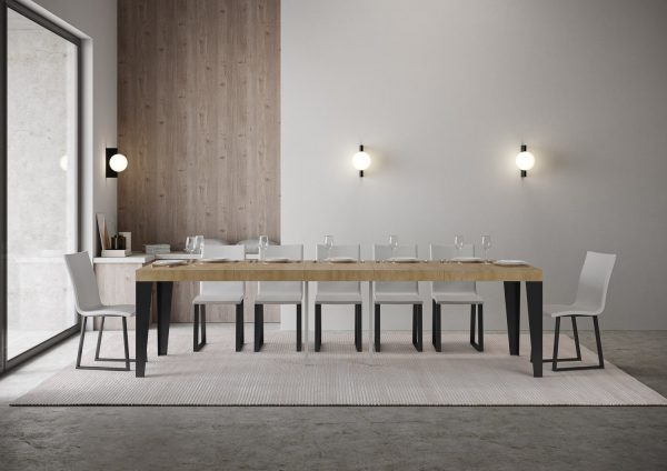Consolle Flame Premium Quercia Natura telaio Antracite - immagine 4