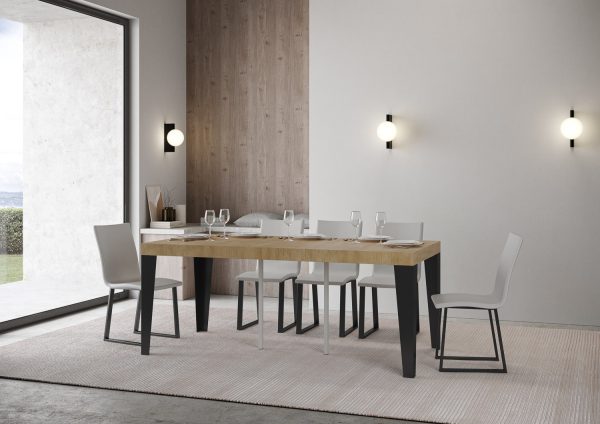 Consolle Flame Premium Quercia Natura telaio Antracite - immagine 3