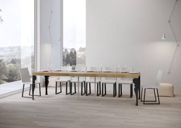 Consolle Paxon Premium Quercia Natura telaio Antracite - immagine 4