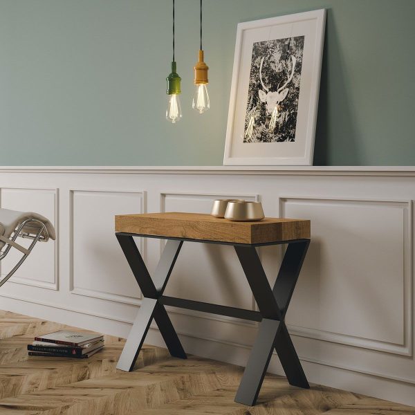 Consolle Xenia Premium Noce telaio Antracite - immagine 2