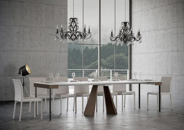 Consolle Diamante Evolution Bianco Frassino telaio orso - immagine 3