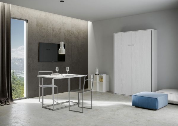Letto 140 Kentaro verticale a scomparsa Bianco Frassino - immagine 2