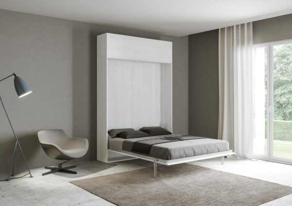 Letto 120 Kentaro Bianco Frassino con pensile vasistas - immagine 3